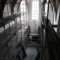 Gerüstaufbau - Blick in den Chorraum